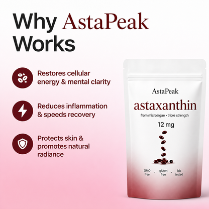 AstaPeak Astaxanthine 12mg Softgels